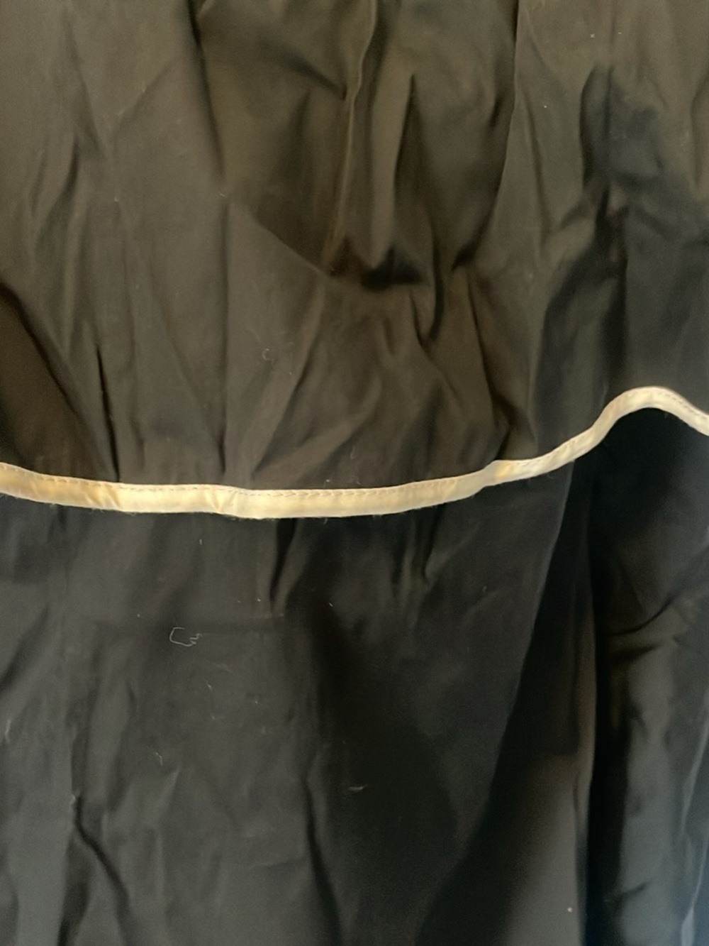 Zara Basic Ruffled Top w White Trim S - Picture 3 of 5